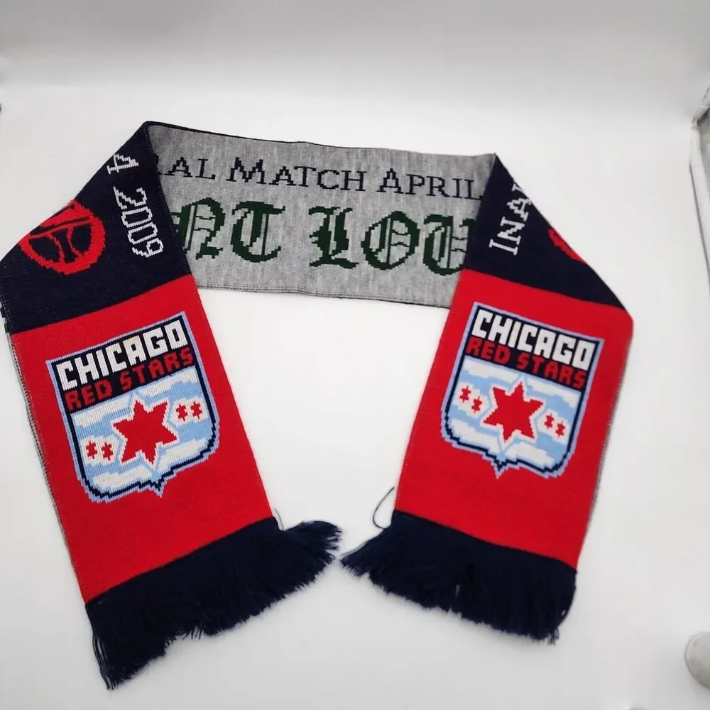 Chicago Red Stars Saint Louis Scarf‎ Red Blue Gray 55